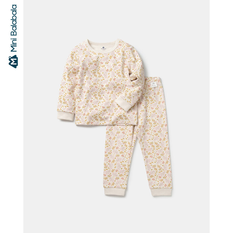 Детская одежда Minibalabala, комплект для девочек с подкладкой, зима 2019, плотный теплый удобный вязаный комплект одежды с длинными рукавами