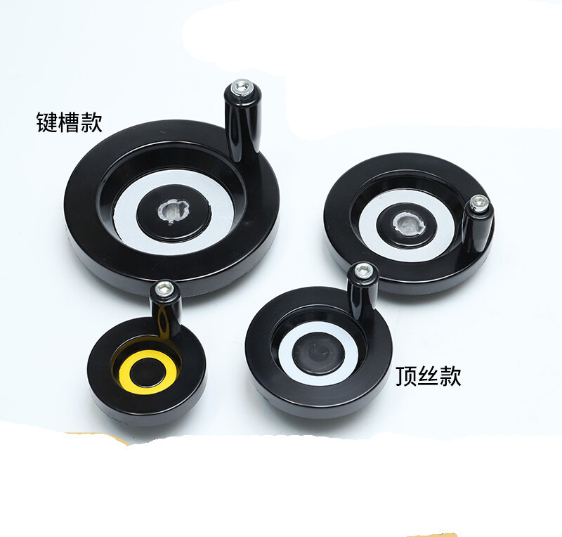 Torno de rueda de mano con mango giratorio, rueda de mano de ondulación trasera, 63mm, 80mm, 125mm, 160mm, 200mm, 250mm