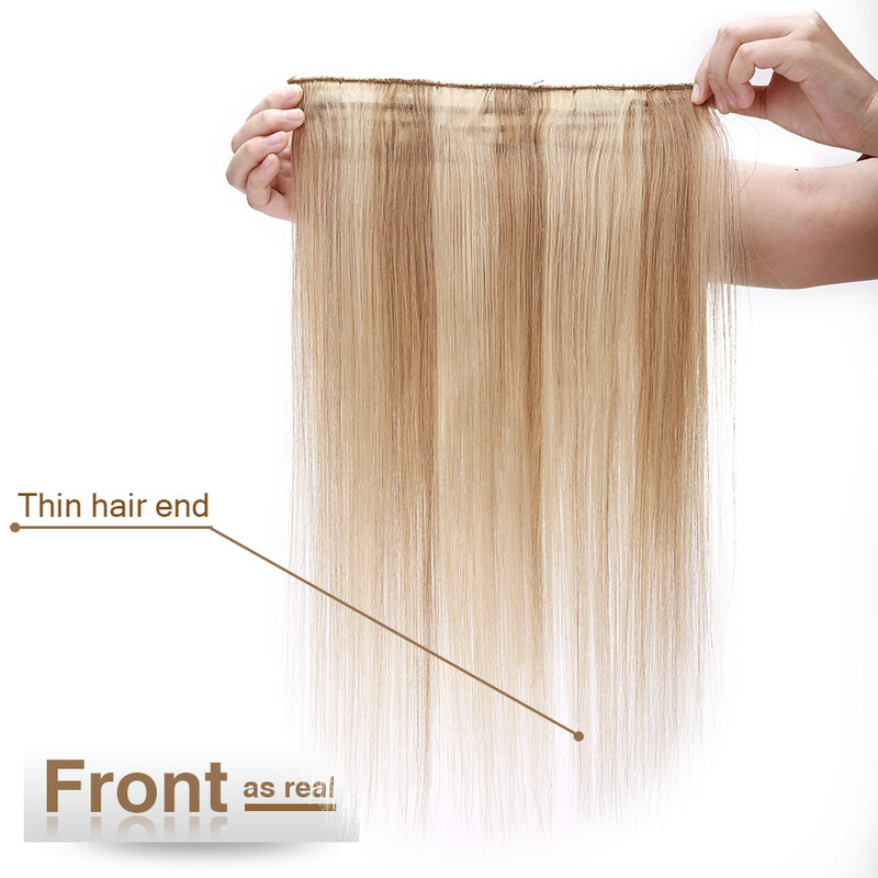 S-noilite 40-60g 8 "-24" włosy doczepiane Clip In Human Hair Natural Extension klips do włosów 1pc 3/4 na całą głowę klip w naturalne włosy