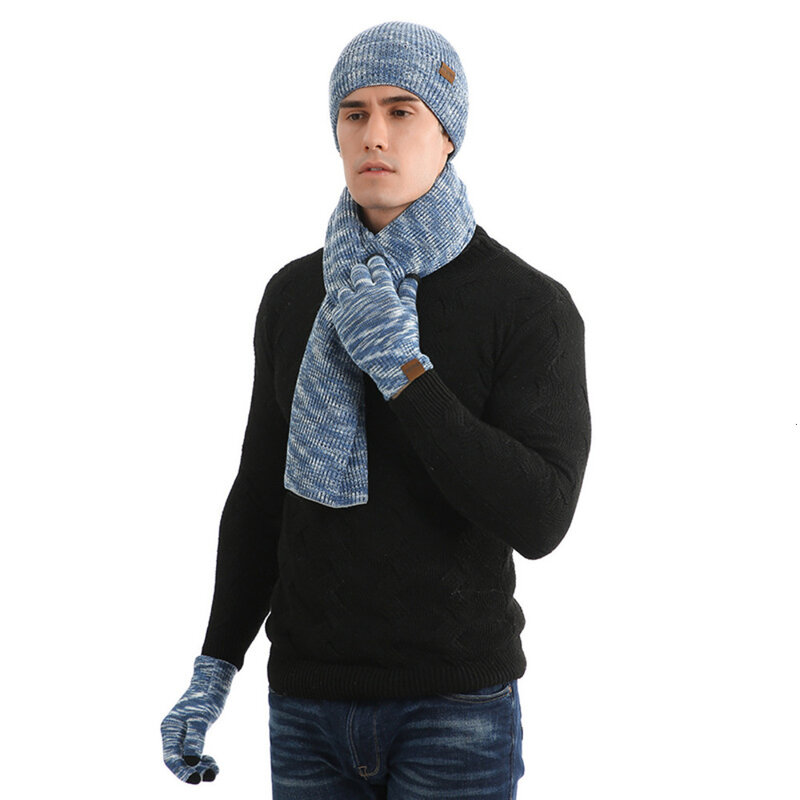 XPeople Stricken Hüte Schal Und Handschuhe Set Winter Zubehör Für Frauen Und Männer Set Weiche Fleece Gefüttert Weiche Warme Beanie