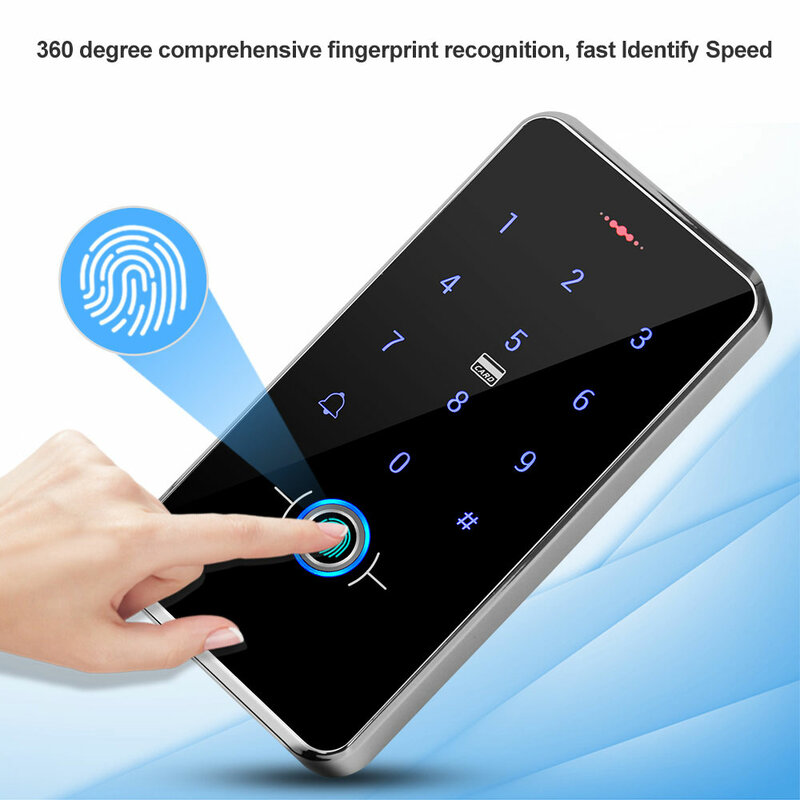 IP68 Waterdicht Biometrische Vingerafdruk Toegangscontrole Systeem Rfid Reader Standalone Toegang Controller Met Touch Screen Panel