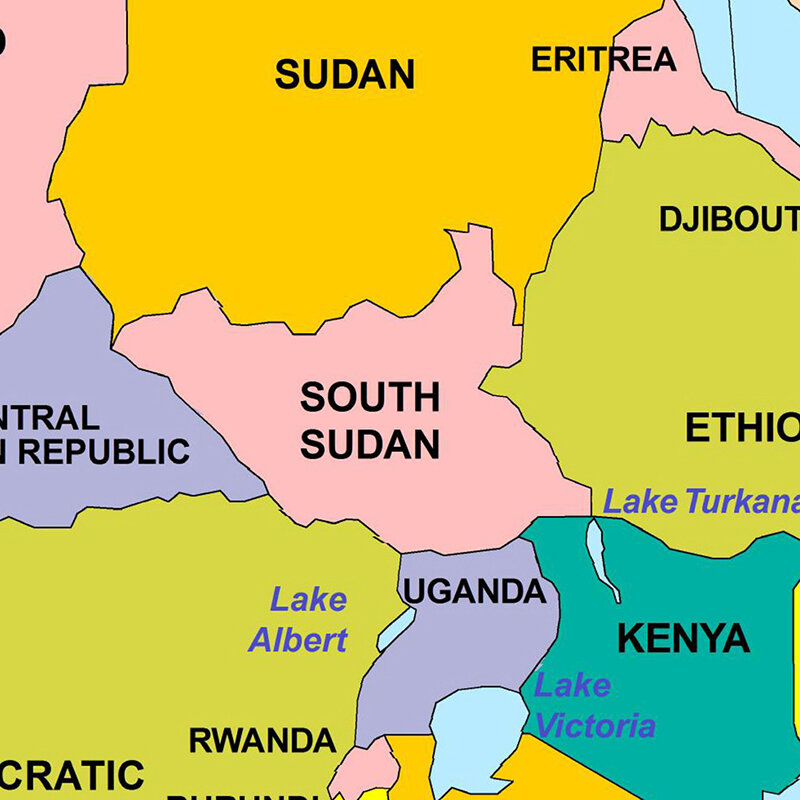 42*59 سنتيمتر الخريطة السياسية لأفريقيا 2013 نسخة الملصقات والمطبوعات غير المنسوجة قماش اللوحة مدرسة التدريس اللوازم
