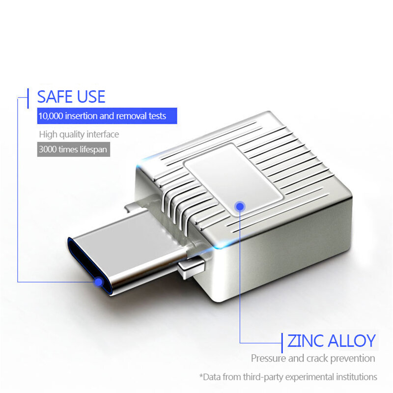 Ginsby-Adaptador USB tipo C a USB 3,0, Cable OTG Thunderbolt 3, para Macbook pro Air, Samsung, S9-10