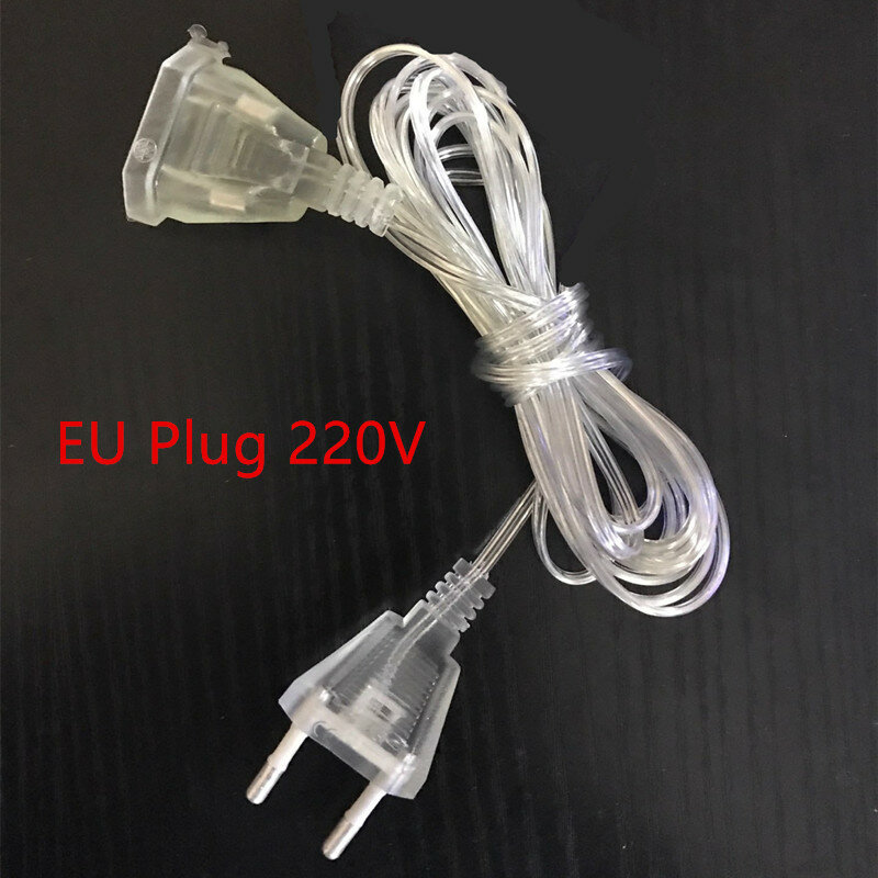 3m Plug Extender Wire Extension Cable EU/US Plug for LED String Light Wedding Decoration Led Garland DIY Natal Christmas Lights