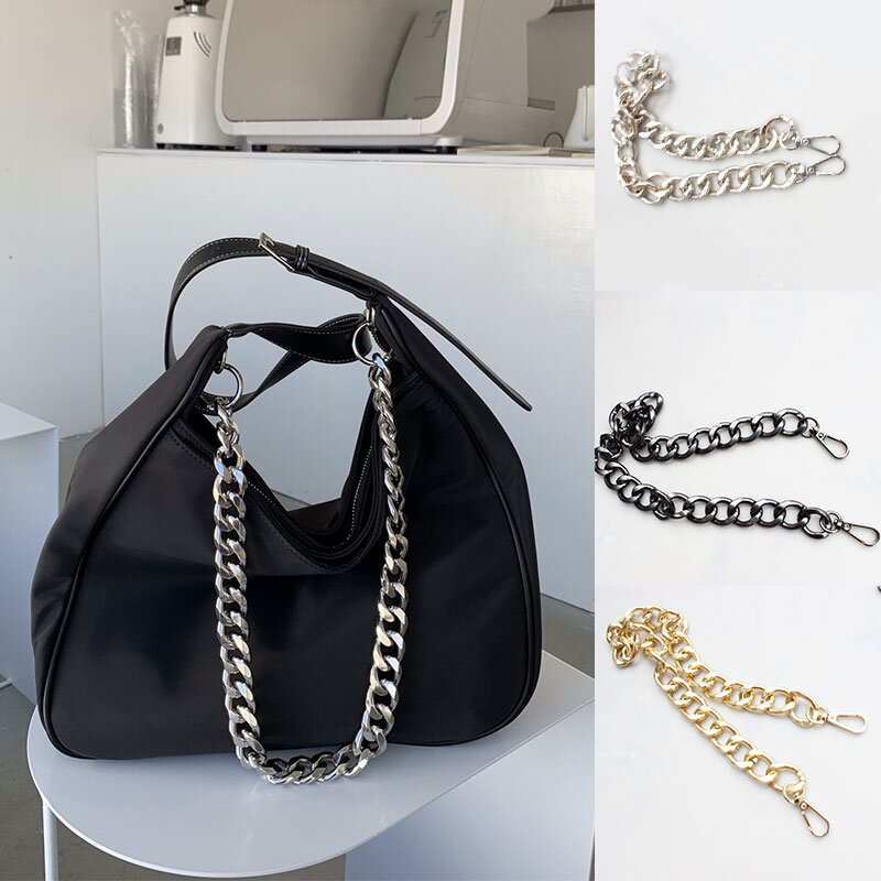 Portable Metal Bag Chains Strap Accessories For Bags Handbag Handles Bronze Silver golden DIY Accessories For Bag Strap Hardware