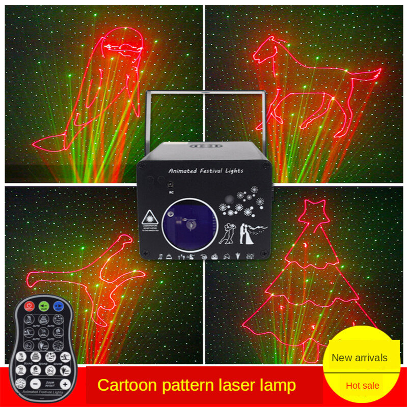 Proyektor Laser 3D proyeksi lampu Rgb warna-warni Dmx 512 pemindai proyektor pesta Natal Dj disko acara lampu peralatan musik tari