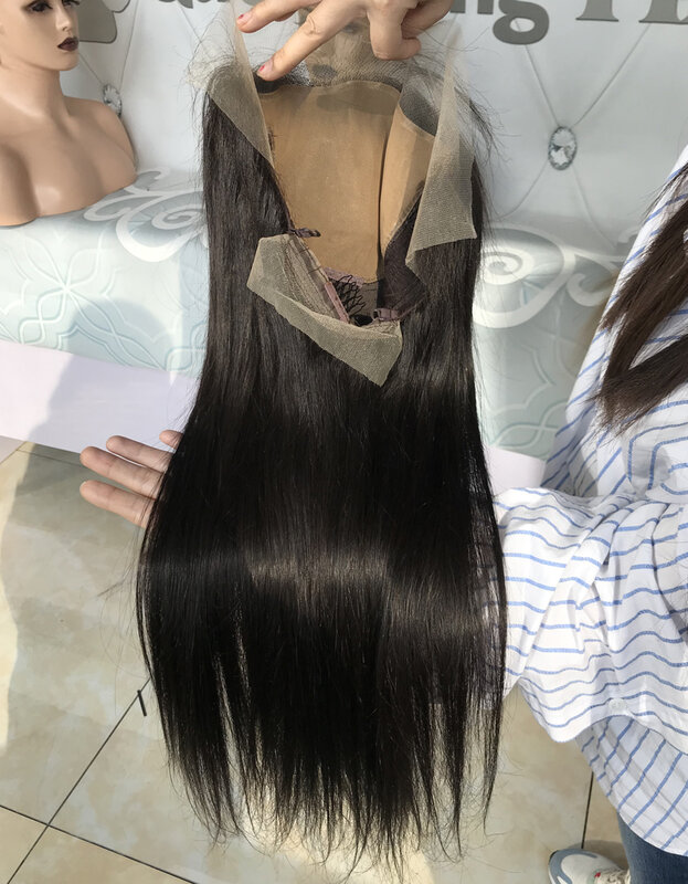 Full Lace Human Hair Wigs Pre Plucked with Baby Hair Fake Scalp Full Lace Wig Human Hair Brazilian Straight Wigs For Women Remy