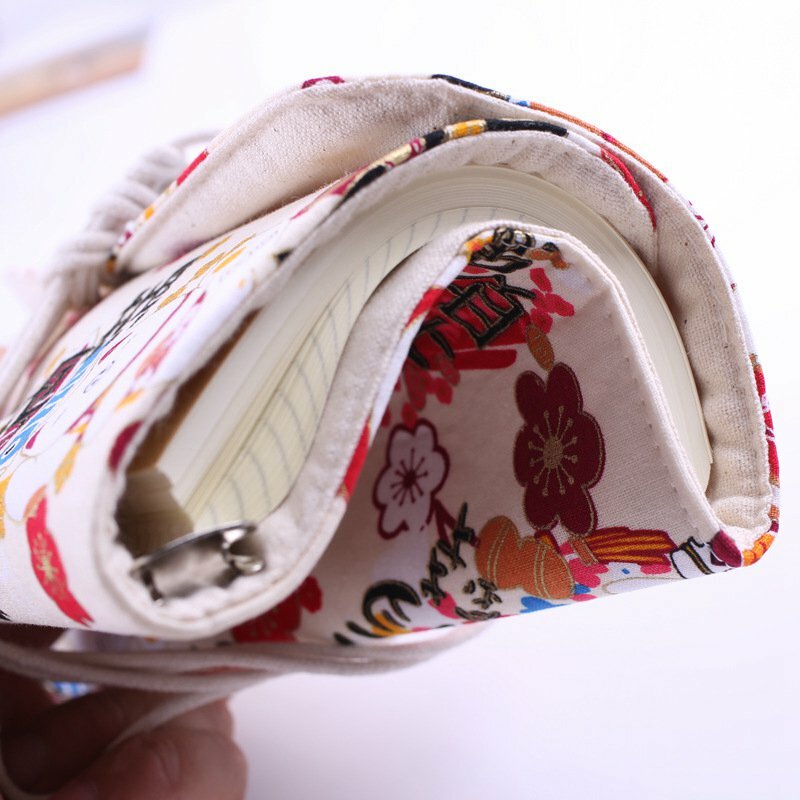 Cuaderno de espiral de tela Vintage japonés creativo, A5, A6, cuaderno de notas, diario, recarga, núcleo interno, planificador, carpeta, suministros de oficina, regalo