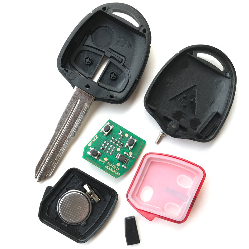 2 Tombol Remote Kunci untuk Mitsubishi Triton Pajero Lancer Outlander Montero Mobil Lengkap Smart Kunci ID46 Chip 433 MHZ MIT8 pisau