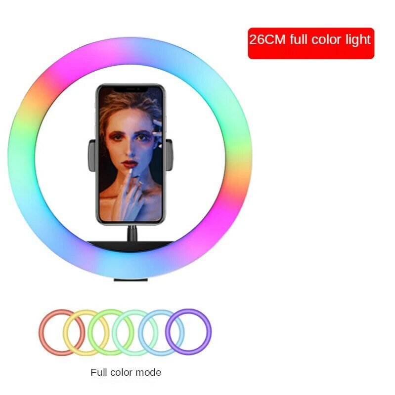 Hot-verkauf 10 Zoll Ring Füllen Licht Schönheit LED Füllen Licht Unterstützung Stativ Tragbare Live Video Schießen Vlog TikTok make-up Video