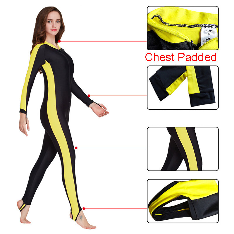 SBART UPF 50 + Lycra kombinezon do nurkowania anti UV one piece wysypka straż z długim rękawem stroje kąpielowe strój do surfingu mężczyźni kobiety Sun Protect