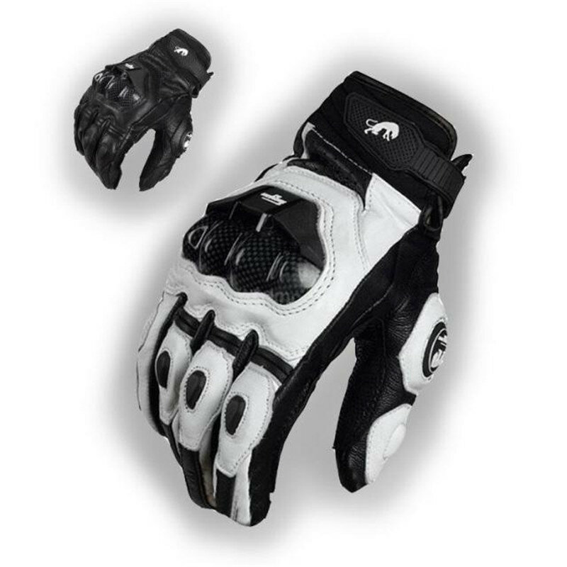ถุงมือขี่มอเตอร์ไซด์หนังแท้สำหรับผู้ชายสีดำถุงมือรถจักรยานยนต์สำหรับฤดูหนาวและฤดูหนาว