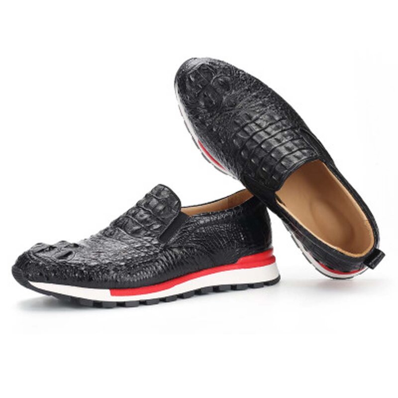 Dae 2023 primavera nova crocodilo couro homens sapatos masculinos sapatos casuais antiderrapante sapatos baixos dos homens sapatos de viagem