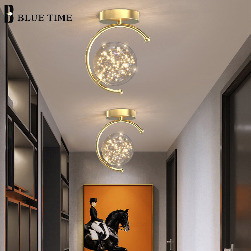 Modern Led Chandeliers Hallway Aisle Corridor Lighting Creative Ceiling Chandelier Luminaire For Living Room Bedroom Dining Room