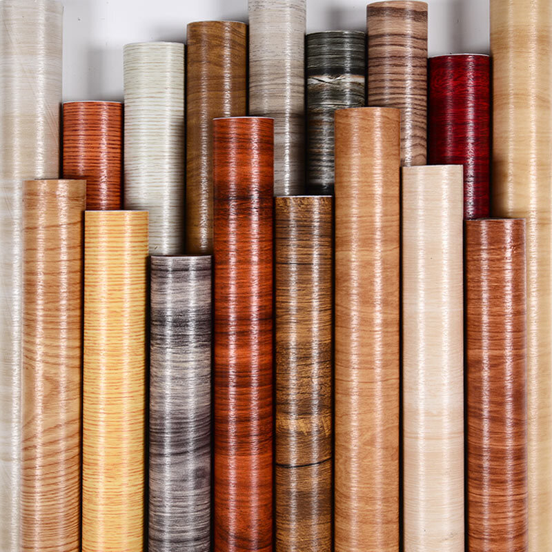 Rollos de papel tapiz de grano de madera impermeable de PVC autoadhesivo, pegatinas de cocina, muebles, armario, mesa, papeles de pared, decoración del hogar