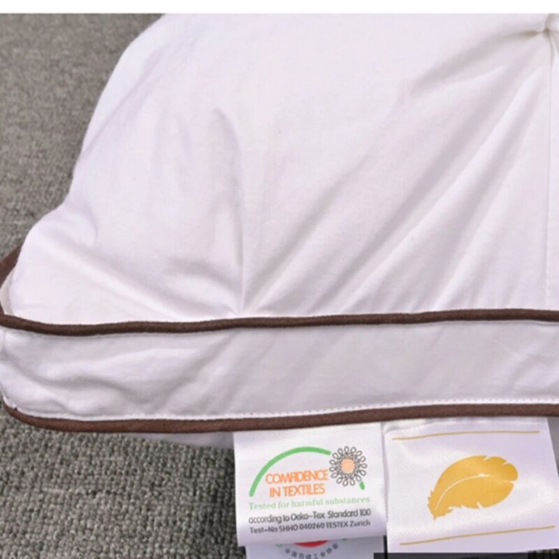 ホワイトグースダウン枕,整形外科用枕,5つ星,100%