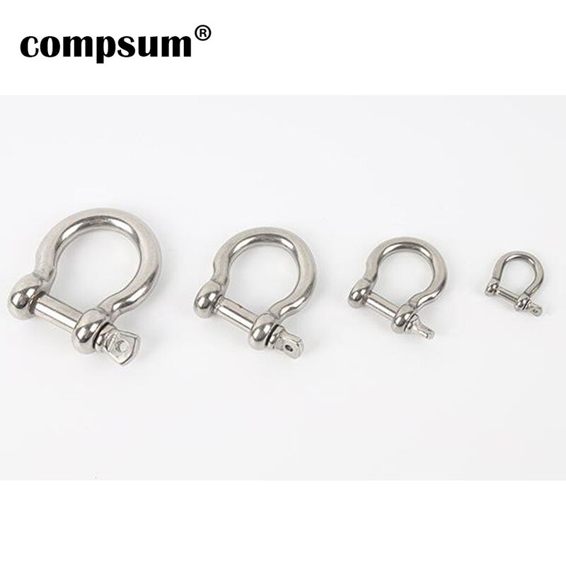 T304 Stainless Steel  Bow Shackle Steel Buckle For Paracord Bracelet Steel Buckle