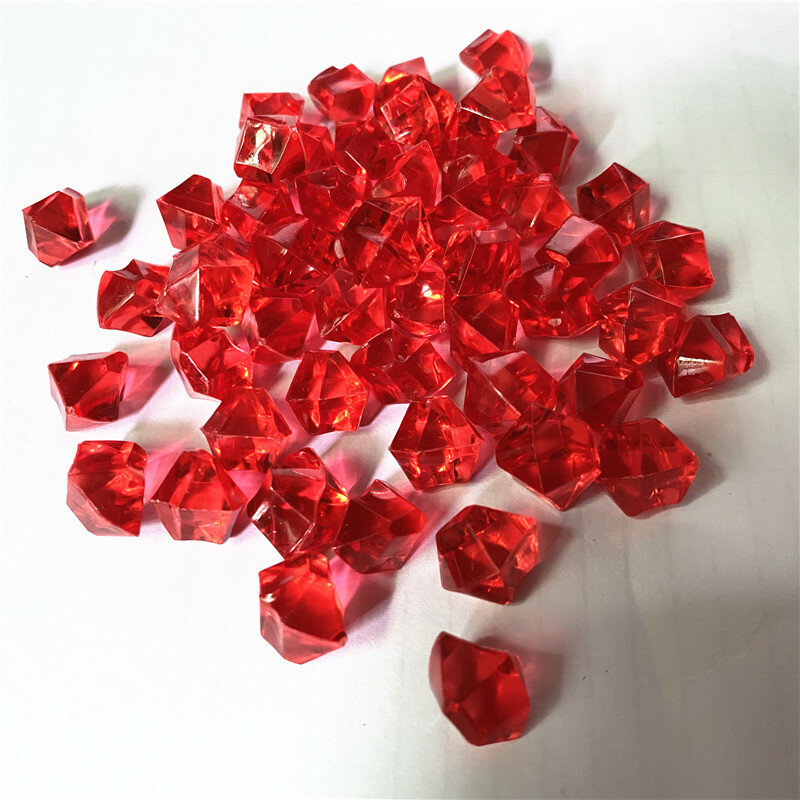 Piezas de juego de ajedrez de piedra de diamante Irregular, peón transparente acrílico, accesorios para juegos de mesa, 22 colores, 50 piezas, 14x11mm