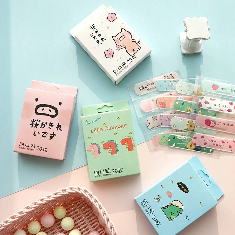 20pcs/box First Aid Cute Band Adhesive Bandages Emergency Kit For Kids Plaster