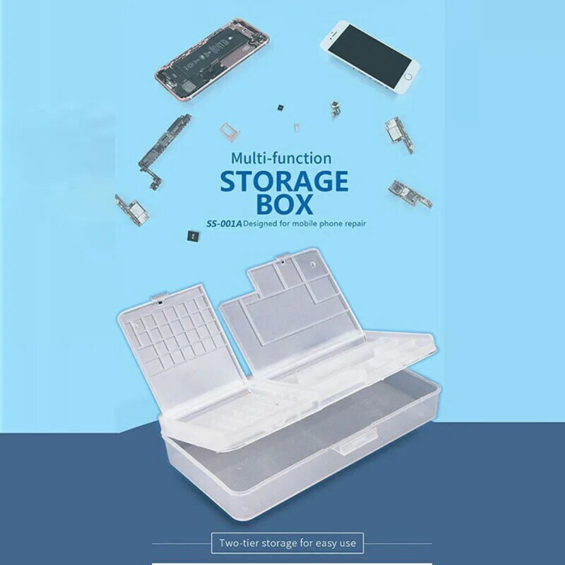 Caixa mágica para conserto de celular, múltiplas funções, tela lcd, placa principal, ic, peças, caixa de armazenamento de plástico