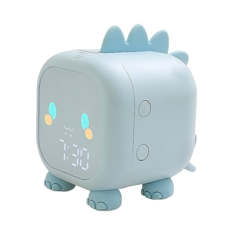 Reloj despertador inteligente con USB para dormitorio, lámpara de silicona con dibujos animados, protección ocular, luz nocturna, Original, gran oferta