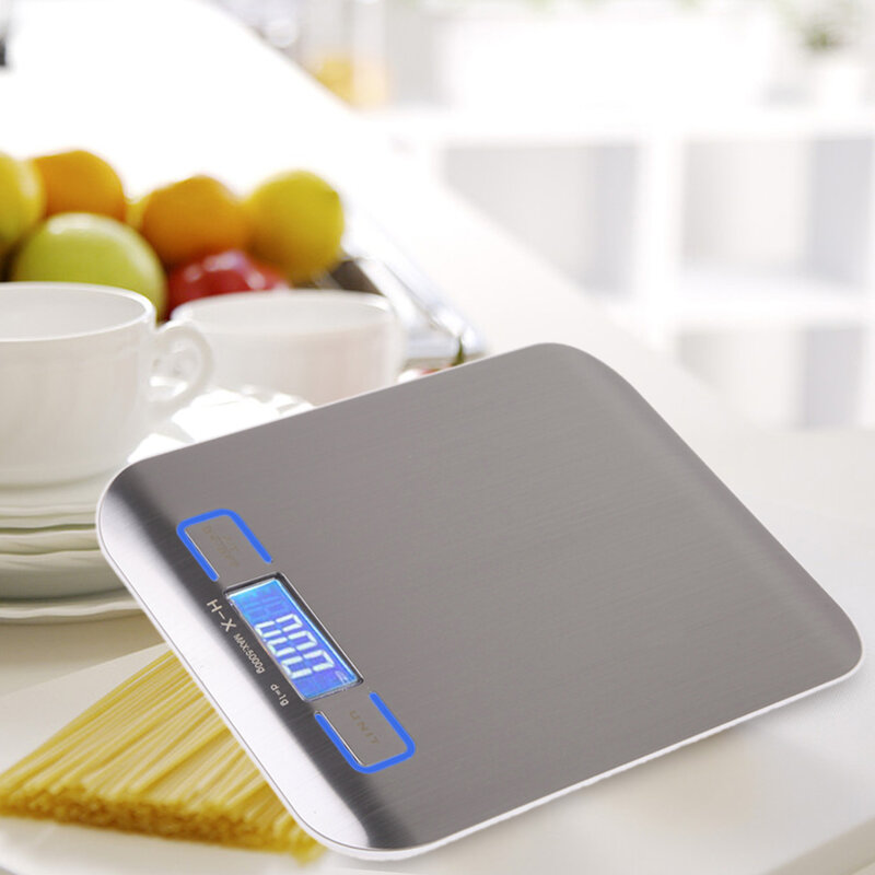 Báscula electrónica de cocina de 5kg, 1g, báscula de alimentos, balanza de dieta, cocina, herramientas de medición para cocina con báscula Digital LED