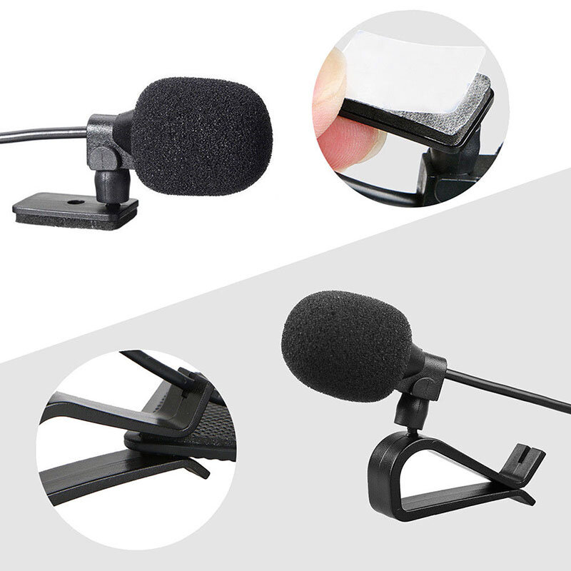 Micrófono de Audio para coche, Conector de Clip de 4,5mm, estéreo, minimicrófono externo con cable para DVD, Radio, profesional