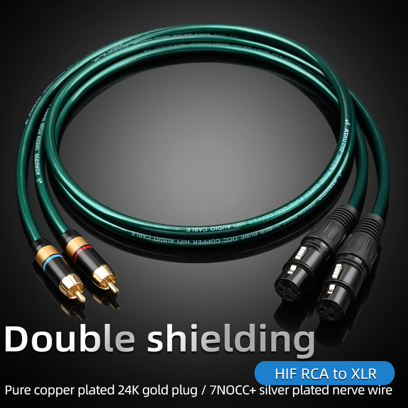ATAUDIO-Cable de audio HIFI RCA a XLR (macho o hembra) para amplificador DAC TV, 0,5 M- 5M, NO1062, 2 unids/lote por par