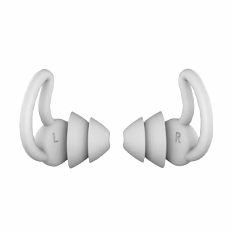 Tampões para os ouvidos, 1 par de 2/3 camadas de silicone macio afunilados com redução de ruídos