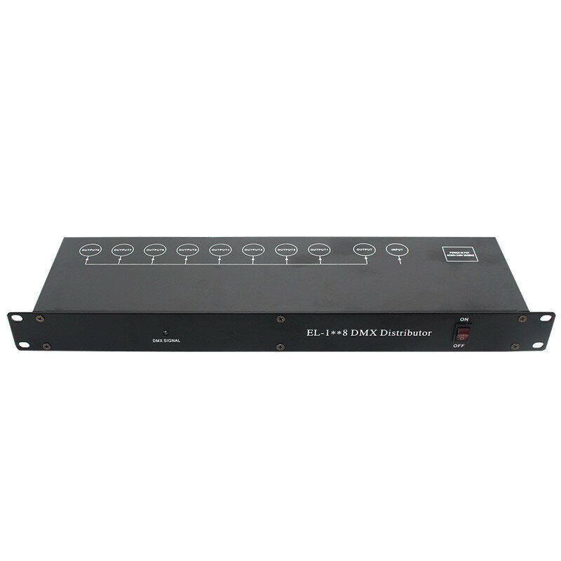 Gratis Verzending Dmx512 Versterker Splitter Dmx Signaal Repeater 6 Kanaal 8 Output Poorten Dmx Signaalverdeler AC100V-240V Ingang