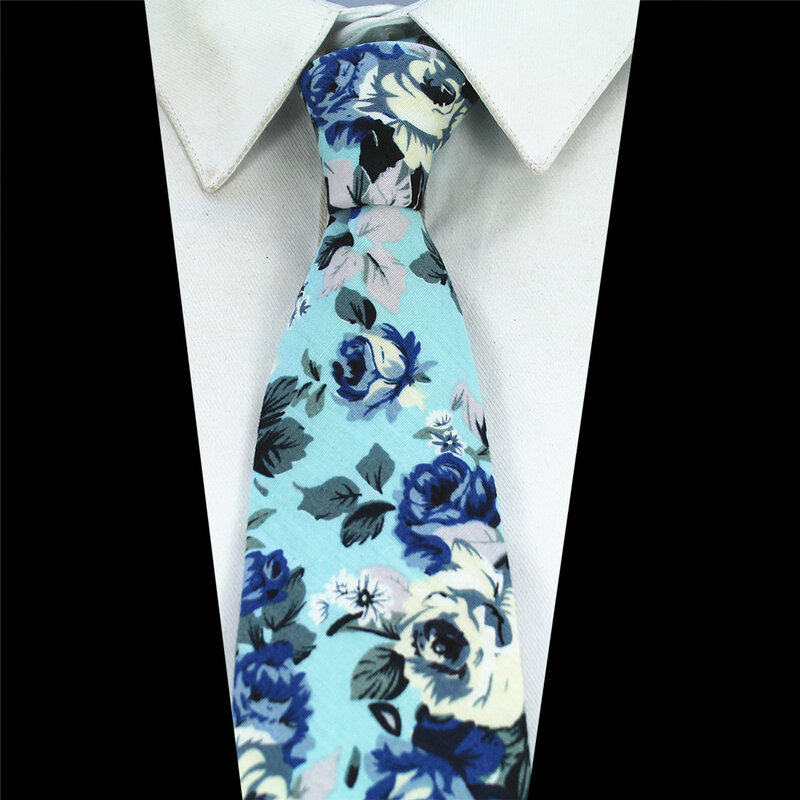 Ricnais Mode 8cm Baumwolle Krawatte Für Herren Business Hochzeit Krawatte Bule Rot Druck Paisley Floral Gravata Zubehör Krawatten