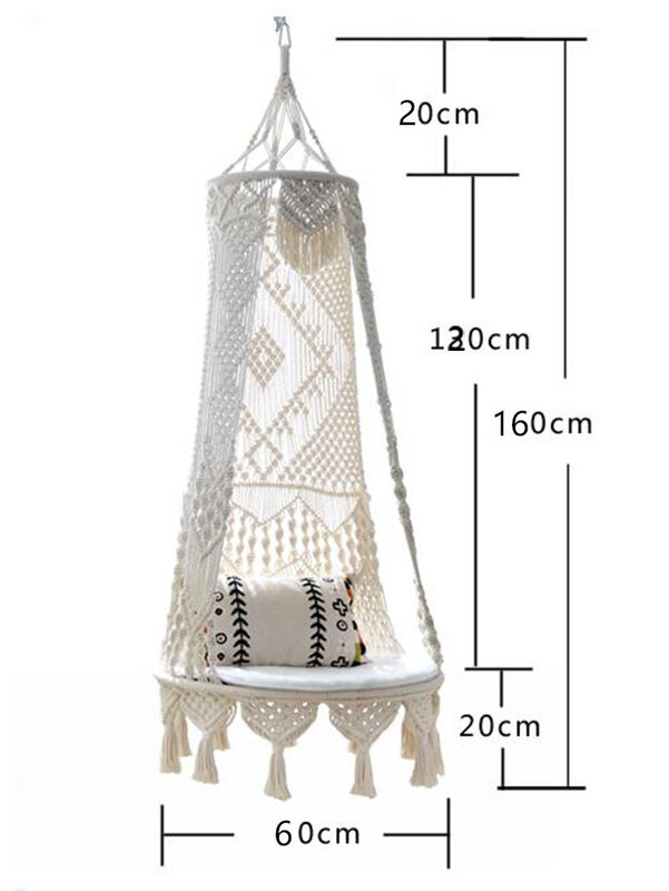 Hand-woven Hanging Chair Basket подвесное кресло Balcony Swing Chair Home Garden Furniture Support Weight 200kg