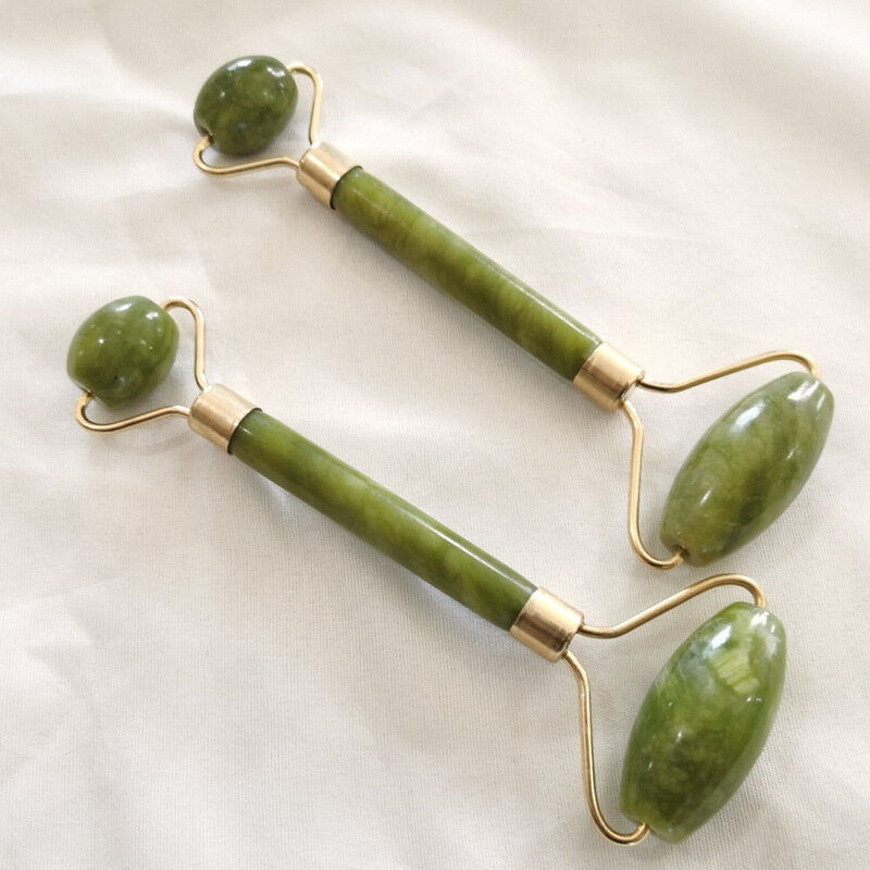 Natural Double Head Jade Facial Massage Roller Face-lifting Hand Body Beauty Care