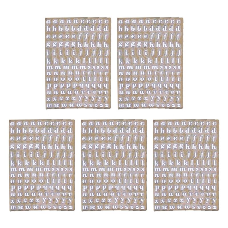 Pegatinas decorativas de resina epoxi, 5 unidades, 3mm, números del alfabeto
