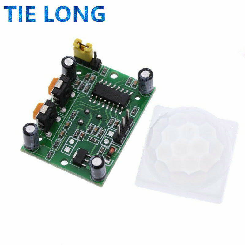 Modul Detektor Sensor Gerak PIR Inframerah Piroelektrik IR Penyesuaian HC-SR501 UNTUK Arduino untuk Kit Raspberry Pi + Casing