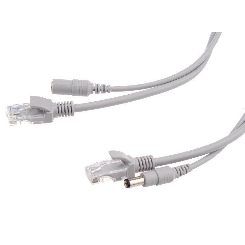 Câble Ethernet CCTV RJ45 + connecteur d'alimentation CC, réseau LAN Cat5, rette pour caméras IP, système NVR, 5m, 10m, 20m, 30m