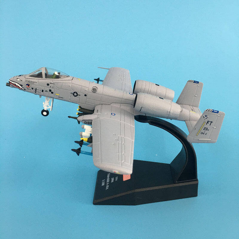 JASON TUTU Avion modèle 1/100 Échelle Fairchild République A-10 Thunderbolt avion Alliage modèle moulé sous pression 1:100 métal Avions
