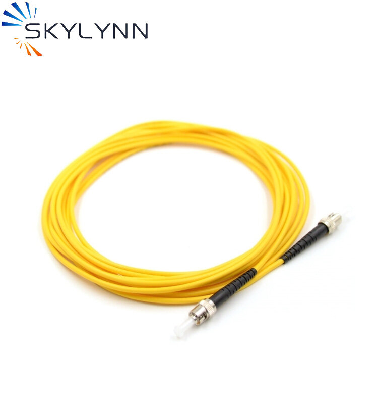 Skylynn Fiber Optic Patch Cord, 10 Stks/zak Carrier Grade St/UPC-ST/Upc Sm Sx G652D 3.0Mm Geel Lszh Jumper Kabel