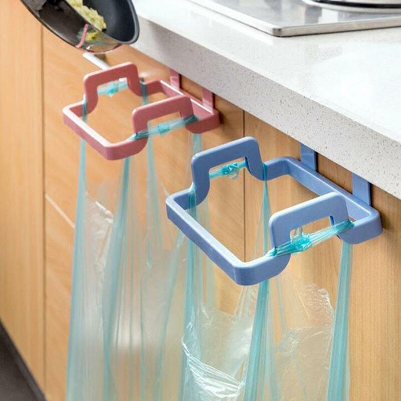 Müll Tasche Lagerung Regal Küche Schrank Zurück Trash Bag Haken Rack Schrank Tür Müll Tasche Halter Hängen Unterstützung