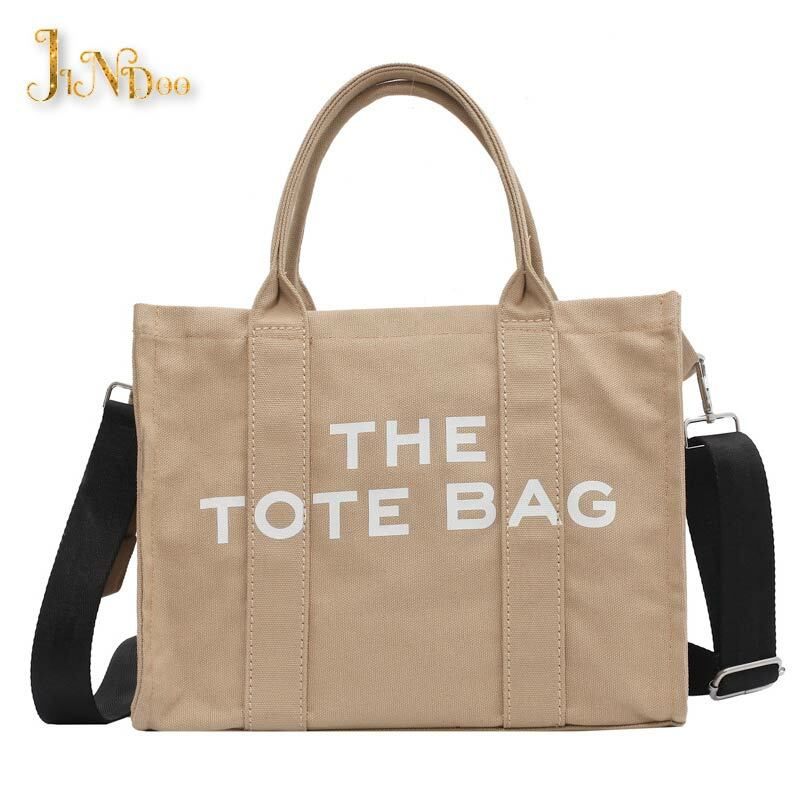 Projektanci mody literacki nadruk w litery torba damska torebki damskie duża pojemność płótno ramię kobiety przekątna torba na zakupy
