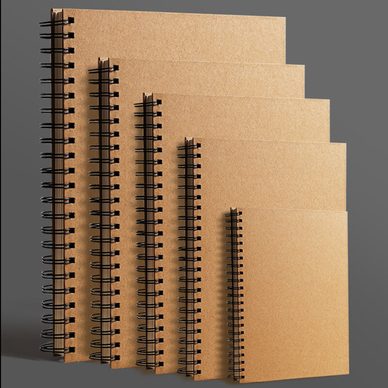 Spiraal Schetsboek Art Tekening Stationaire Soft Cover Zuivel Blank School Notebook 120gsm