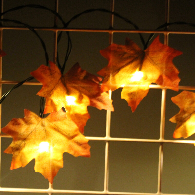 LED licht kette Halloween maple leaf licht kette Thanksgiving ins zimmer dekoration licht ahorn blatt cane Halloween