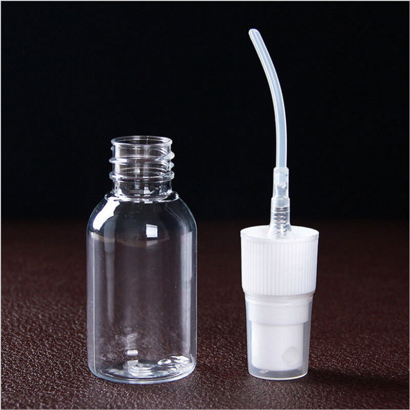 30/50 /100 مللي زجاجة بلاستيكية رذاذ رذاذ الكحول الصغيرة يمكن إعادة الملء زجاجة موزع