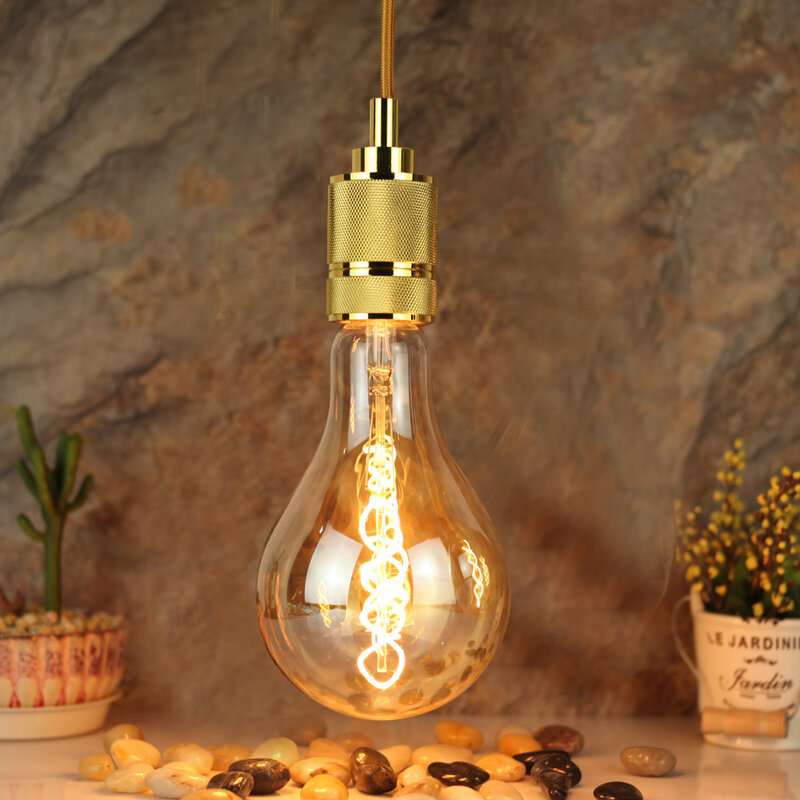 Lâmpadas LED Dimmable Edison, Lâmpadas Vintage, Luz Globo de Tamanho Grande, Bulbo de Filamento G200, Super Amarelo, Quente para Decoração, E27, 4W, 220V