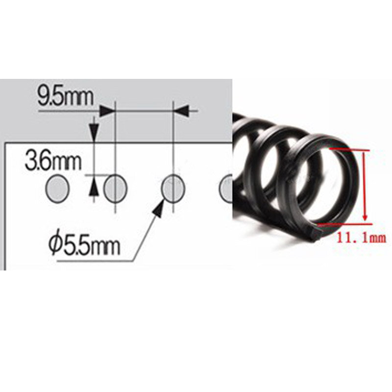 12mm z tworzywa sztucznego spinacz do papieru 25 otworów luźne wiązania liści instrukcja pierścień cewki spirala Notebook rezerwacji taśmy Bar darmowa wyciąć biuro dostaw