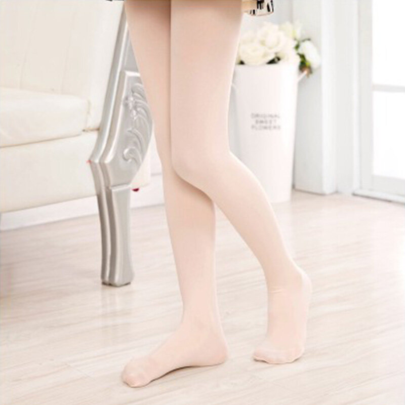 Girls Ballet Dance Pantyhose Children A Thin Section Fashion Velvet Tights Baby Solid Black White Stockings For 0-9Y Kids