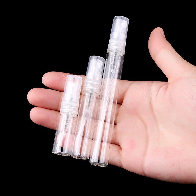 3/5/10ml Transparent Mini Portable Perfume Refillable Travel Sub-Bottle Perfume Bottle Spray Bottle Empty Cosmetic Containers