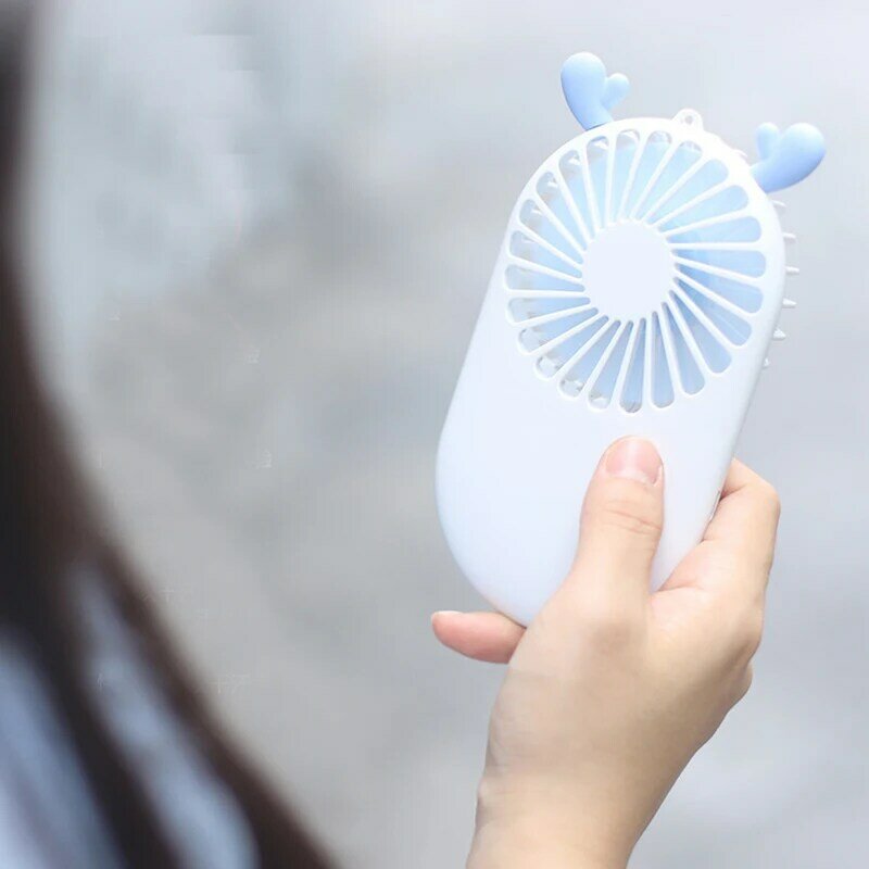 Hot Style Cute Portable Mini Fan Handheld USB Chargeable Desktop Fans 3 Mode Adjustable Summer Cooler For Outdoor Travel Office