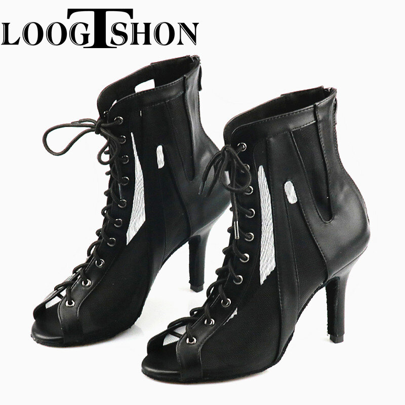 LOOGTSHON Sepatu Dansa Platform Air Latin Sepatu Modis Wanita Sepatu Jazz Hak Tinggi
