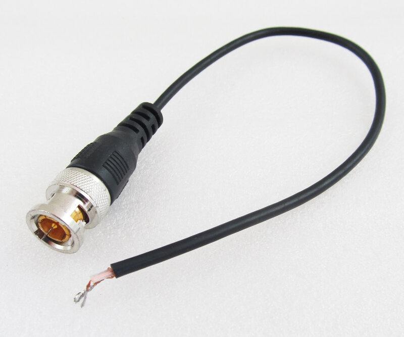 1 Buah Pin Emas Coaxial BNC Male Plug Kabel Tunggal 25Cm